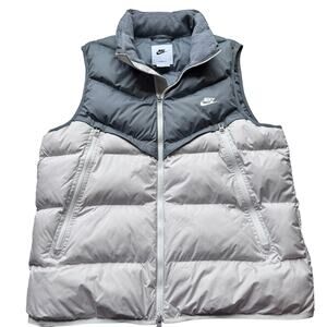 NIKE Storm-FIT Windrunner Puffer Vest Men's Large Gray Smoke Athletic Leisure